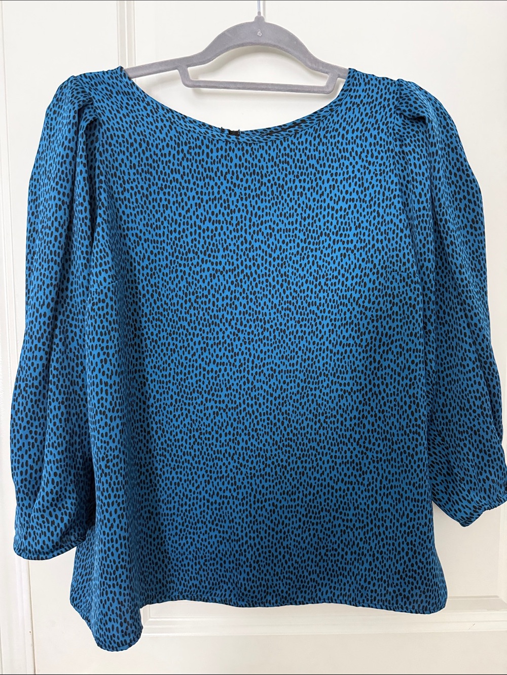 Banana Republic Teal Dot-Print Blouse